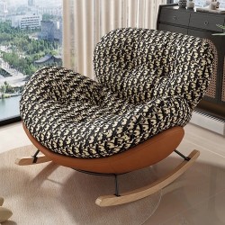 Fauteuil à Bascule Luxueux avec Tissu à Motifs Modernes sur Mbote Shop